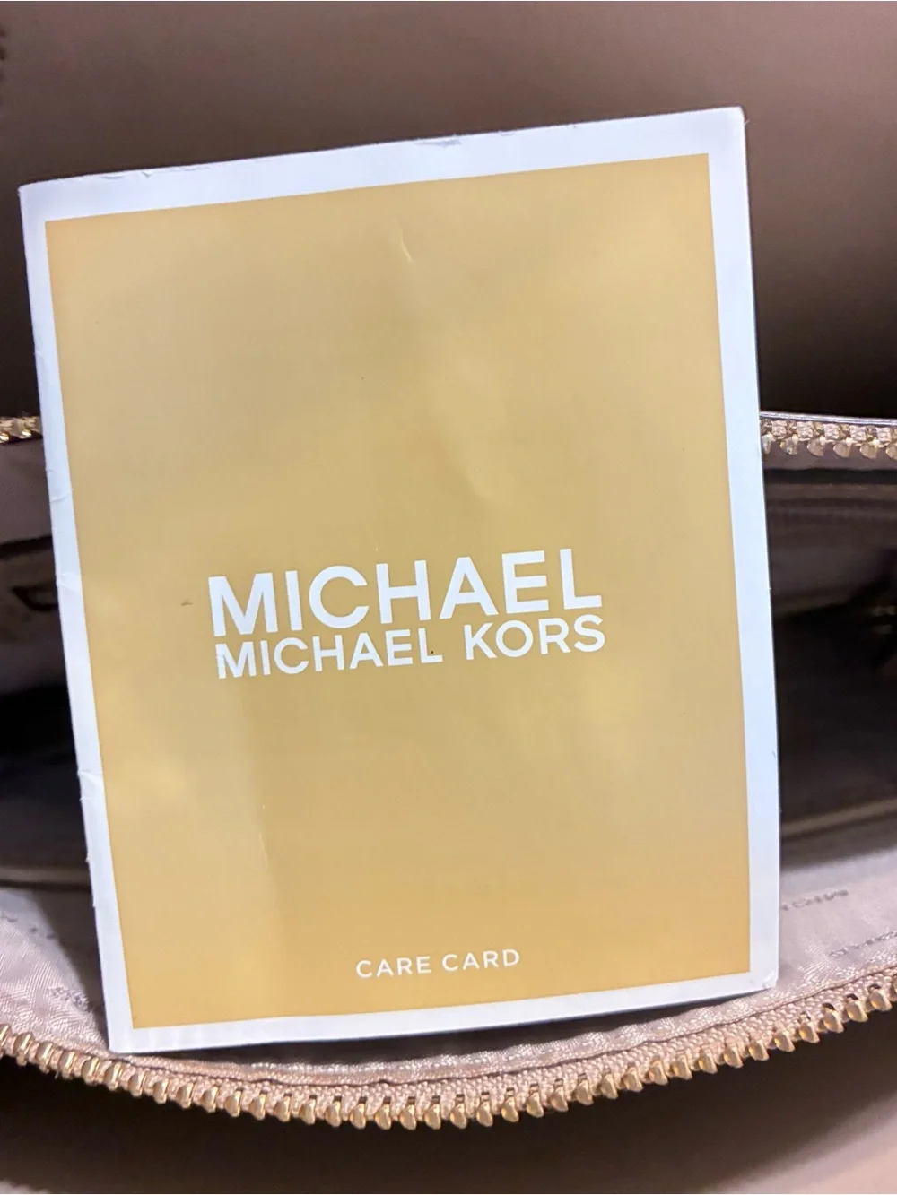 Michael Kors Pebbled Leather Satchel in Taupe